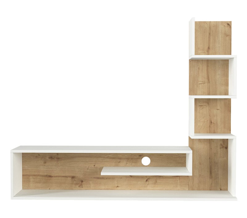 Home Canvas وحدة تلفاز بلانكو كانفاس المنزلية | وحدة ترفيه عصرية | تدعم حتى 55 بوصة من التلفاز - Image 5